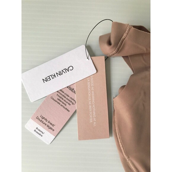 Calvin Klein Invisibles Bra Scoop Neck Lightly Lined Mocha XS - Picture 6 of 8